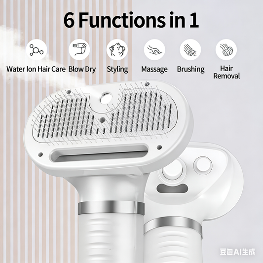 Electric Pet Grooming Brush | Spray & Dry 2-in-1 Cat Dog Groomer | Petvelixir